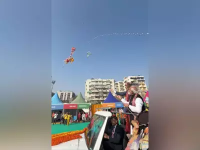 PM Modi, German Chancellor Merz Fly Lord Hanuman Kite at International Festival