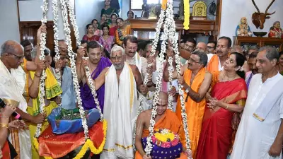 Thulabhara Seva Held for Vedavardhana Teertha Swamiji Ahead of Paryaya
