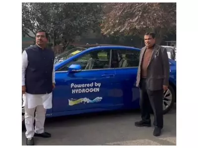 Union Minister Pralhad Joshi Drives Hydrogen Car, Pushes for Green Mobility