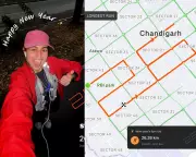 Chandigarh Woman's Viral 26-Km New Year Run Traces '26' Across City