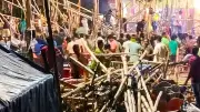 Cyclone Motha Fury: Puja Pandal Collapses in Hooghly, 7 Injured as Storm Approaches Bengal