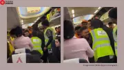 Drunk Passenger Causes Mid-Air Chaos on Bengaluru-Delhi Akasa Flight, Forced Removal Captured On Video