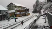 Himachal Sees Light Snowfall on High Peaks; 24 Spots Dip Below 10°C