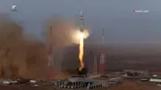NASA Astronaut and Russian Crewmates Launch to ISS in Soyuz Rocket