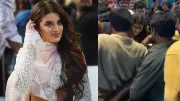Nidhhi Agerwal Mobbed at 'Sahana Sahana' Launch, Scary Visuals Go Viral