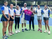 Prajnesh Gunneswaran Meets Team India Ahead of Billie Jean King Cup