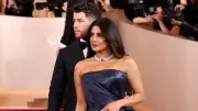 Priyanka Chopra Jonas Stuns in Navy Blue Gown at Golden Globes 2026