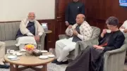 Priyanka Gandhi Sits with PM Modi, Rajnath Singh at Post-Session Tea Meet