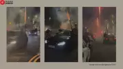 Shocking Diwali Celebrations: Fireworks Launched From Moving Cars on London Streets Go Viral