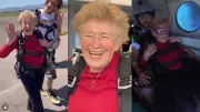 Skydiving Grandma Kim Knor, 86, Hits 1000 Jumps & Wins Gold Wings