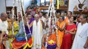 Thulabhara Seva Held for Vedavardhana Teertha Swamiji Ahead of Paryaya