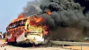 Tourist Bus Catches Fire Near Kashmiri Gate, 15 Escape Unhurt