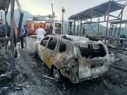 Vehicle Inferno at Parwanoo Toll Plaza: Car Fire Spreads, Destroys Toll Barrier