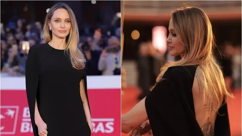 Angelina Jolie Stuns with Massive Back Tattoo Reveal at 'Couture' Premiere - Internet Calls Her a Goddess!