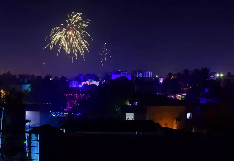 Bhubaneswar & Cuttack Go Sky-High: Aerial Fireworks Become Festival Favourite | TOI