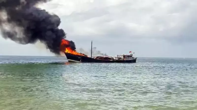 British Warship Struck by Suspected Houthi Missile in Gulf of Aden - Vessel Catches Fire
