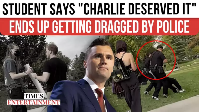 Campus Chaos Erupts: Student Attacks TPUSA Table, Mocks Charlie Kirk Before Police Intervention | Watch Shocking Video