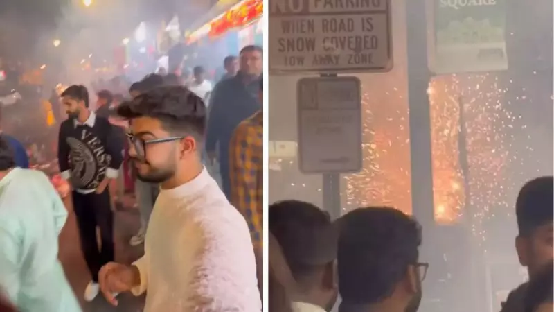 Diwali in the USA Takes Dramatic Turn as Fire Brigade Intervenes During Fireworks Display | Watch Video