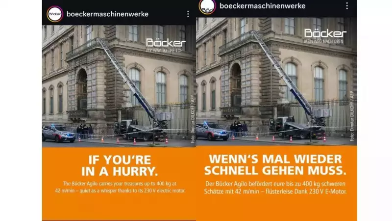 German Forklift Company's Shocking Louvre Heist Marketing Stunt Goes Viral