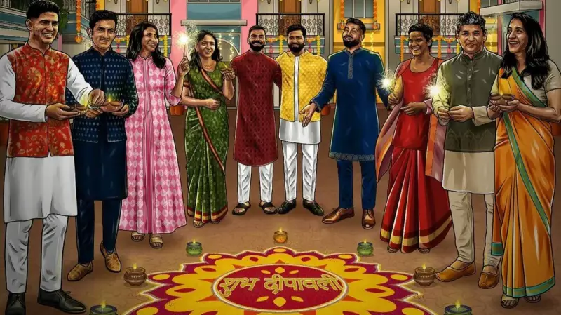 ICC's Diwali Blast! Mandhana, Gill & Rohit Join TMKOC in Viral 2025 Wish