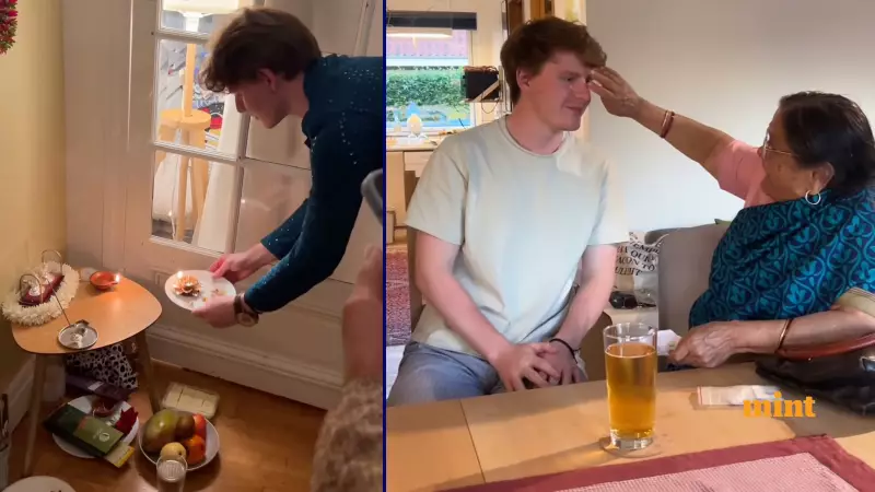 Irish Man Wins Hearts Speaking Hindi with Marathi Girlfriend's Mom in Viral Diwali Video