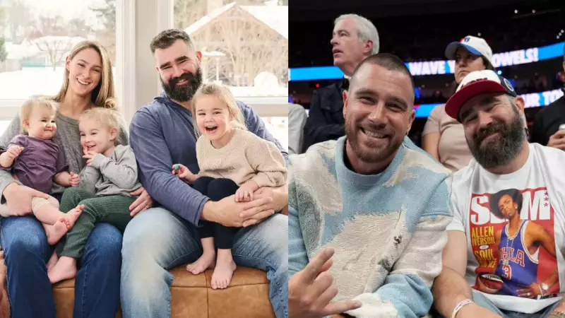Jason & Kylie Kelce Reveal Travis Kelce's Babysitting Disaster With Their Daughters