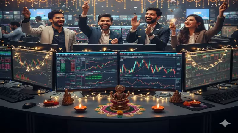 Muhurat Trading 2025 Kicks Off with Bullish Start: Sensex Jumps 60 Points, Nifty Closes Above 25,800
