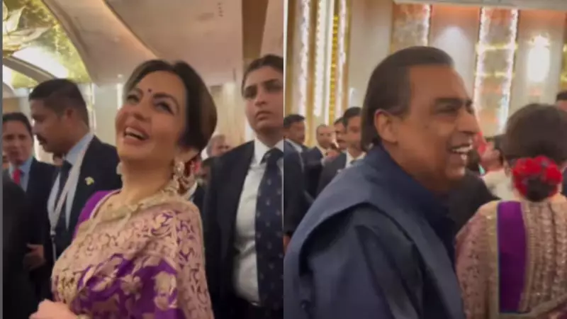 Nita Ambani Shines in Stunning Purple Banarasi Saree with Gajra for Diwali Celebration | Fashion Statement