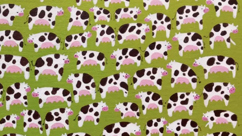 Optical Illusion Challenge: Can You Spot The Hidden Cow In 10 Seconds? Only High IQ Geniuses Can!