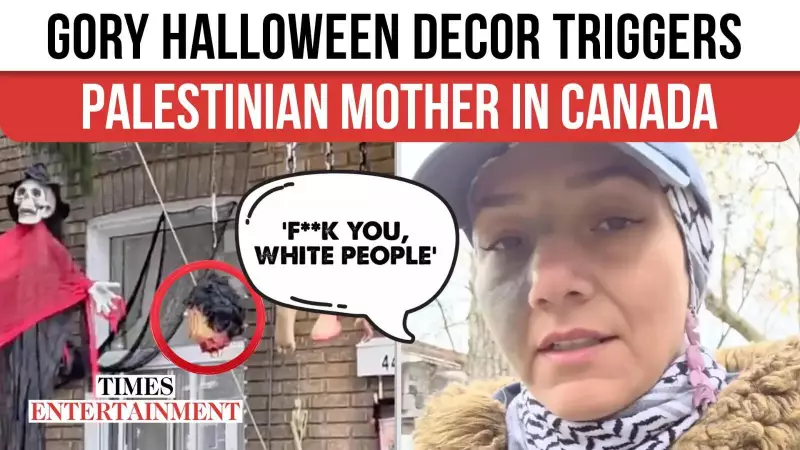 Palestinian Mother's Viral Rage Against Halloween Decorations in Canada Sparks Fiery Debate | Times of India