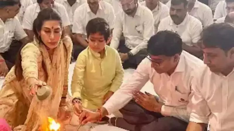 Priya Kapur Performs Pooja with Son Azarius Amidst Heated ₹30,000 Crore Kapoor Estate Battle