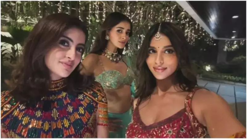 Suhana Khan, Ananya Panday & Navya Naveli Nanda Set Diwali Glamour Goals in Stunning Ethnic Selfie | Viral Pics