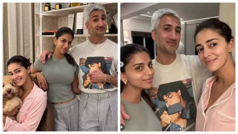 Tan France's SRK T-Shirt Outshines Bollywood Starlets Suhana Khan & Ananya Panday in Viral Photo
