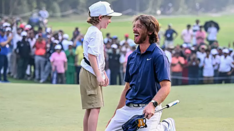 Tommy Fleetwood Wins DP World India Championship in Heartwarming Victory Celebration with Son