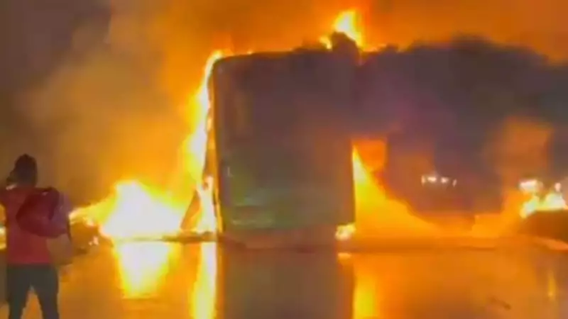 Tragic Bus Inferno in Andhra Pradesh: Multiple Fatalities Feared as Vehicle Carrying 42 Passengers Engulfed in Flames