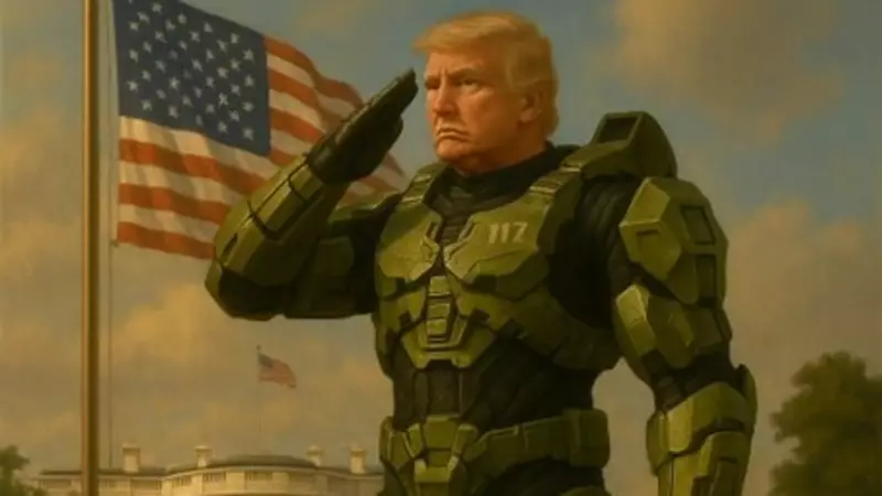 Trump as Master Chief: White House Joins GameStop's Epic 'End of Console Wars' Celebration