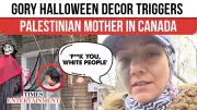 Palestinian Mother's Viral Rage Against Halloween Decorations in Canada Sparks Fiery Debate | Times of India