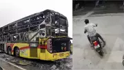 Shocking Video: Reckless Biker's Final Moments Before Deadly Kurnool Bus Collision