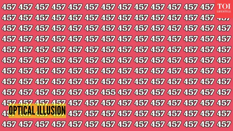 8-Second Optical Illusion Challenge: Find The Hidden Number 455