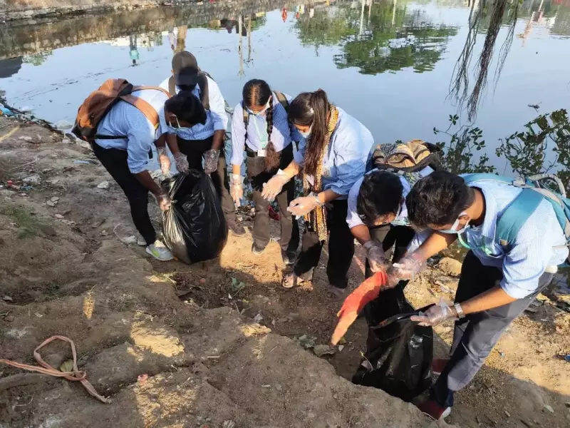 BBMKU Students Lead Dhanbad Lake Cleanup Drive for Water Conservation