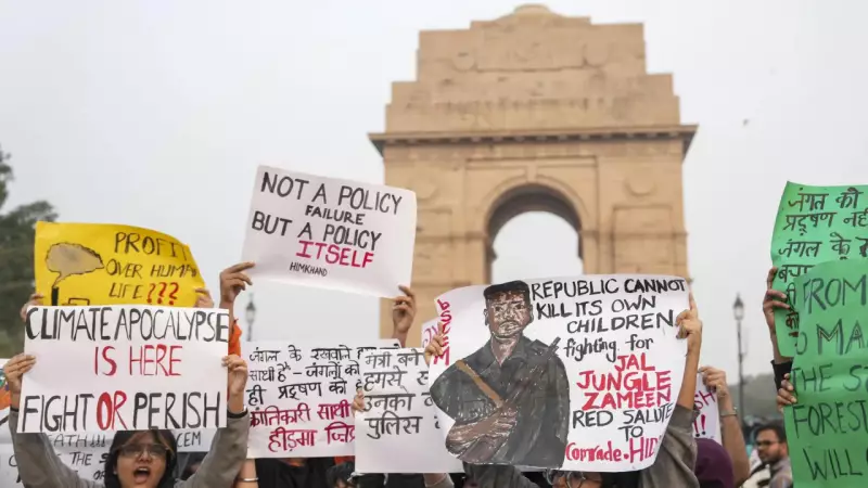 BJP Slams Protesters Over Maoist Slogans at Delhi Air Pollution Rally