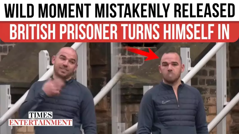 British Prisoner's Celebrity-Style Surrender: Smoking in Style After Accidental Release Goes Viral