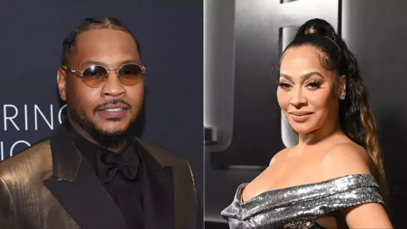 Carmelo and La La Anthony reunite courtside for son Kiyan's Syracuse game