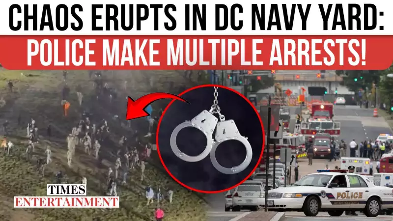 Chaos Erupts at DC Navy Yard: Police Chase Suspects and Make Multiple Arrests Amid Violent Unrest