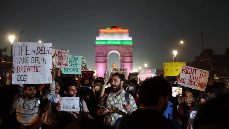 Delhi Air Pollution: Parents Protest at India Gate for Clean Air