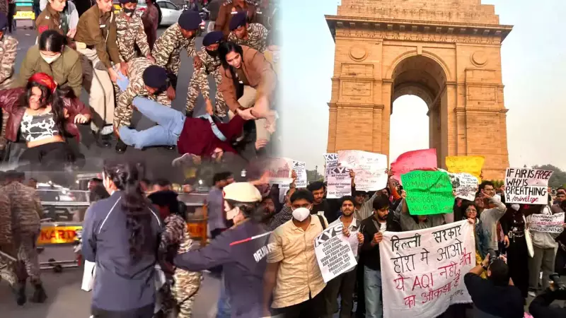 Delhi Air Pollution Protest Turns Violent at India Gate