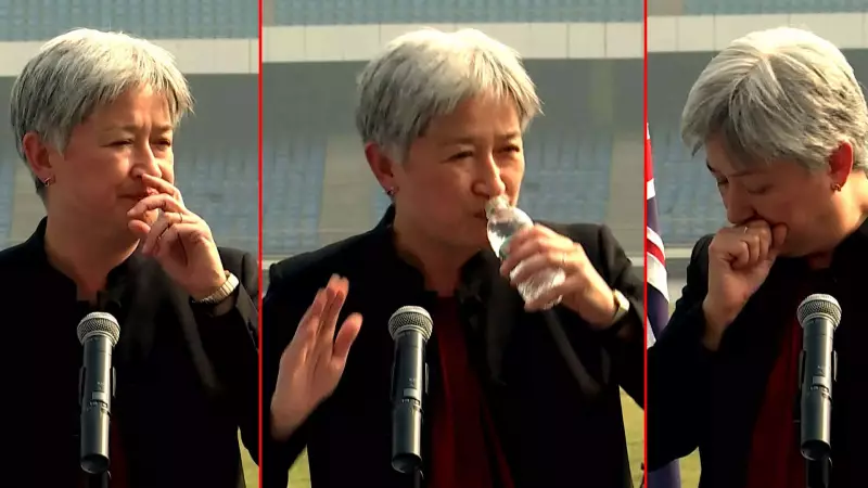 Delhi's 400 AQI Halts Australian FM Penny Wong's Speech