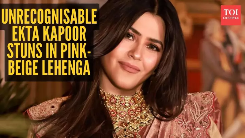 Ekta Kapoor Stuns in Pink-Beige Lehenga: A Royal Fashion Moment