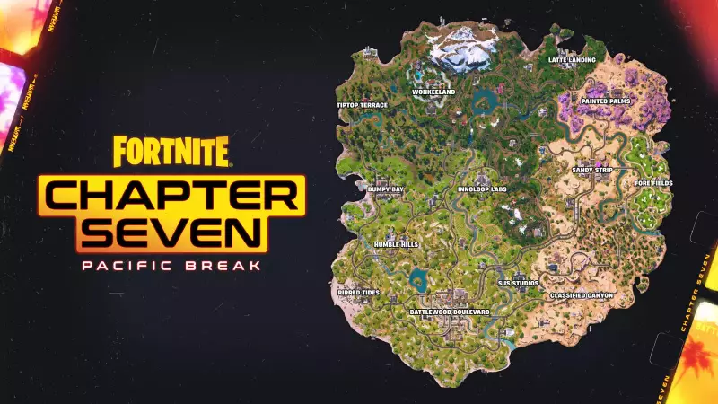 Fortnite Chapter 7 Launches: 13 New Locations & Tsunami Drop