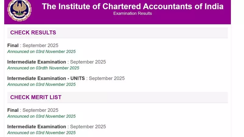 ICAI CA Results 2025 Declared! Check Your Final & Inter September Exam Scores Now
